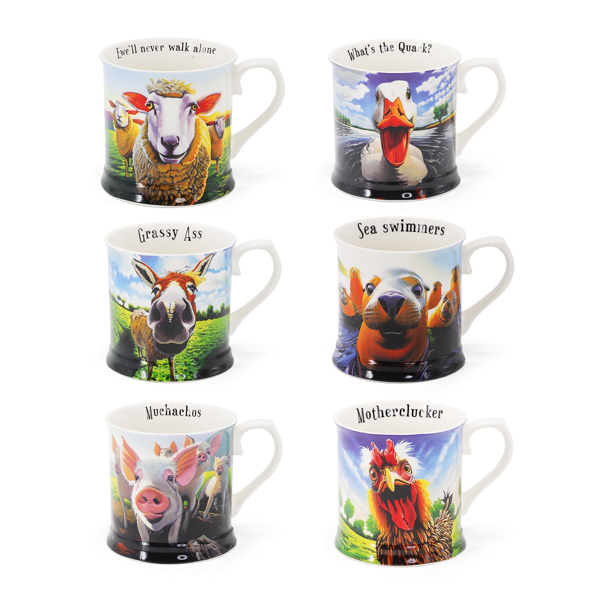 NEW Beyond The Herd Set Of 6 Tankards