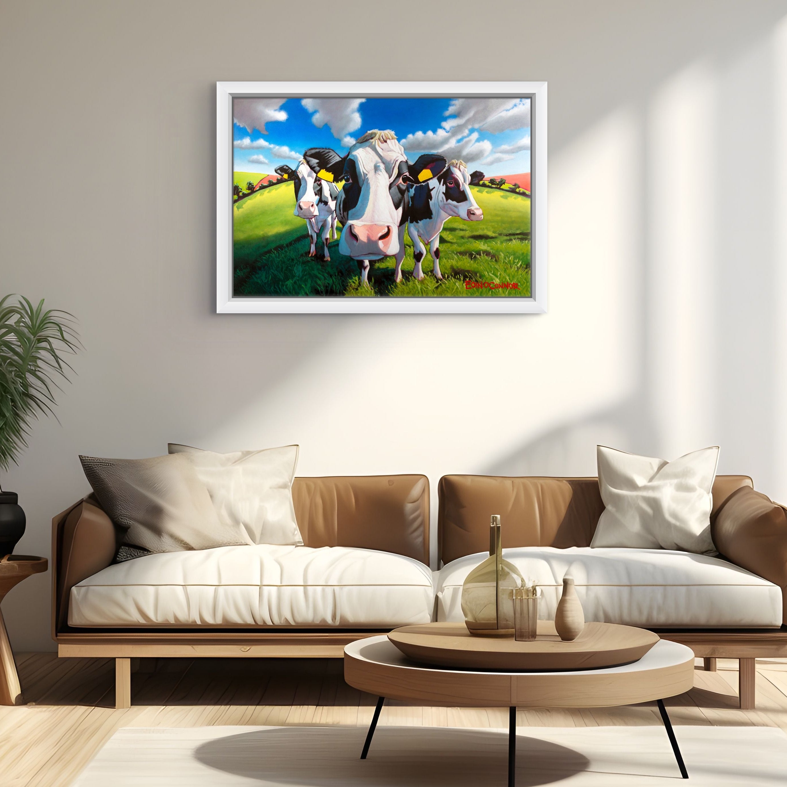 Dairy Girls Framed Canvas