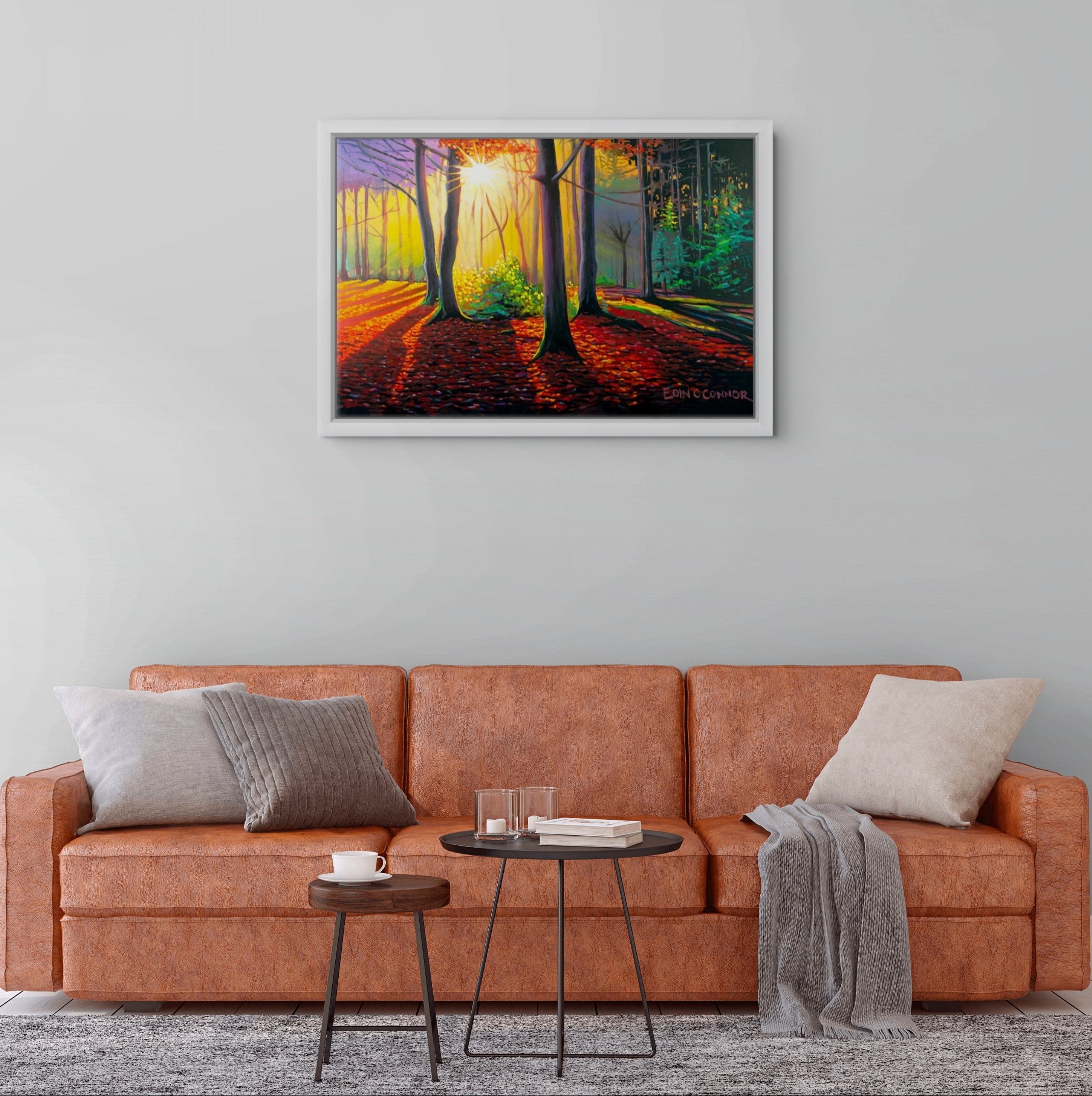 Look On The Brightside Framed Canvas