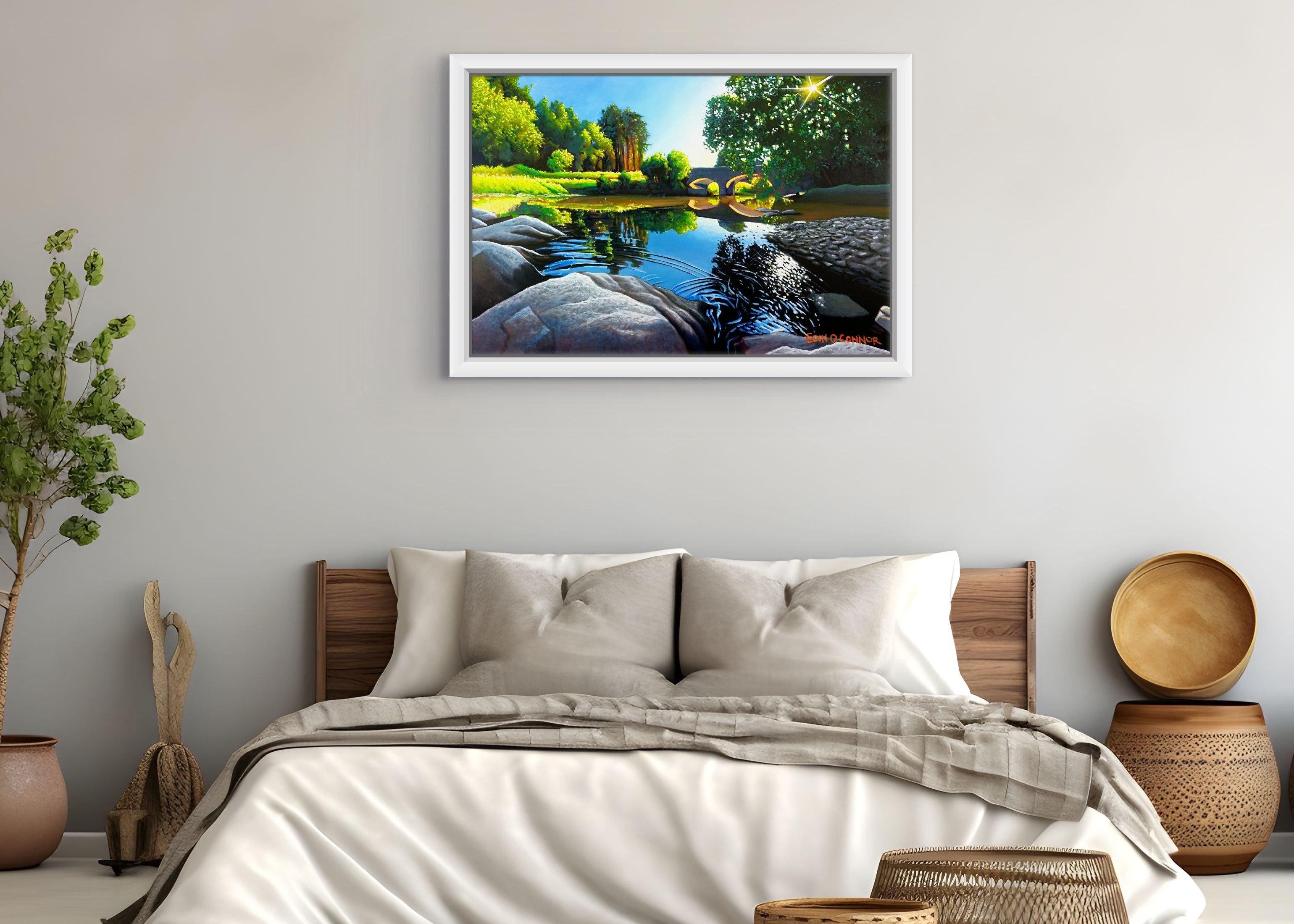 Paradise Is Here Framed Canvas