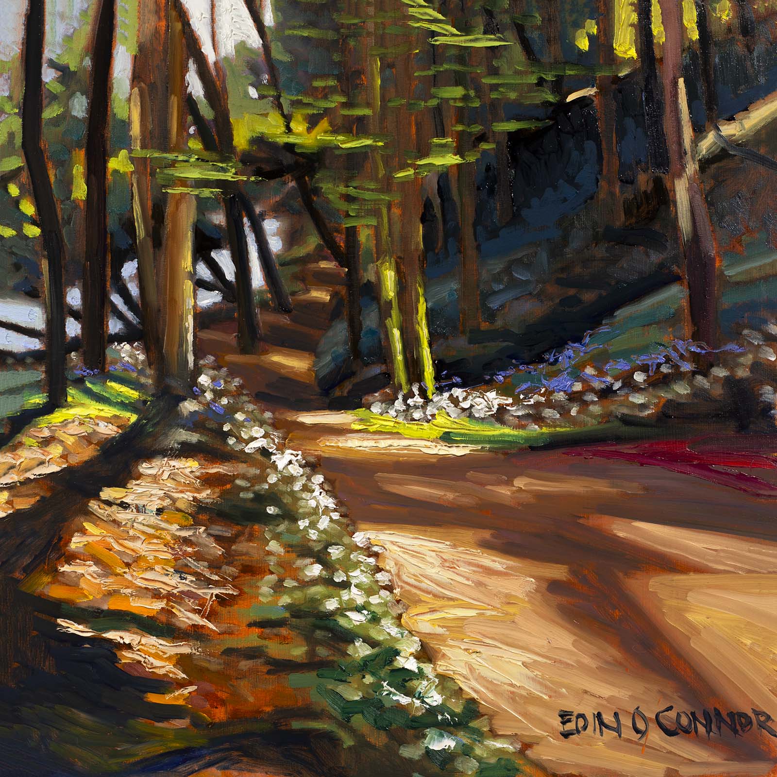 Path to the bridge, Courtown woods, (en plein air)