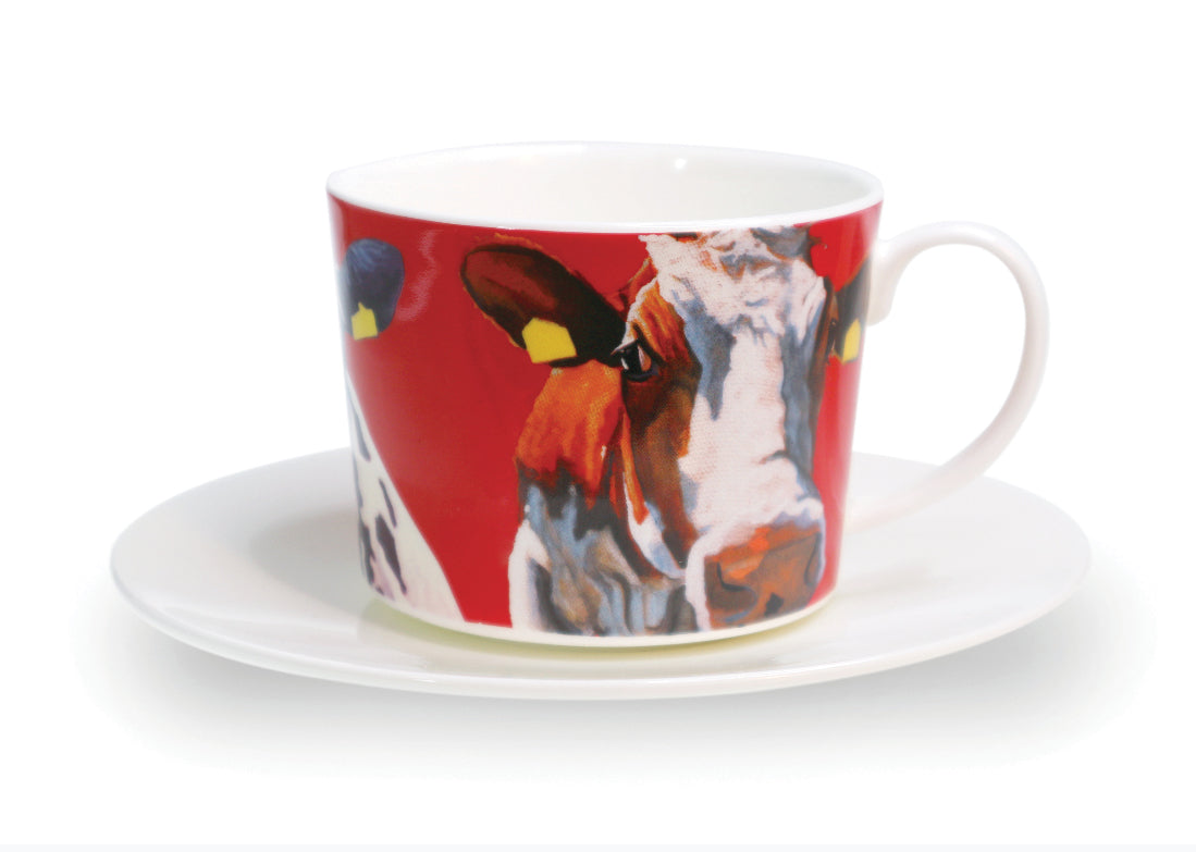 Set of 4 Cappuccino/Tea Cup & Saucer Party Pack