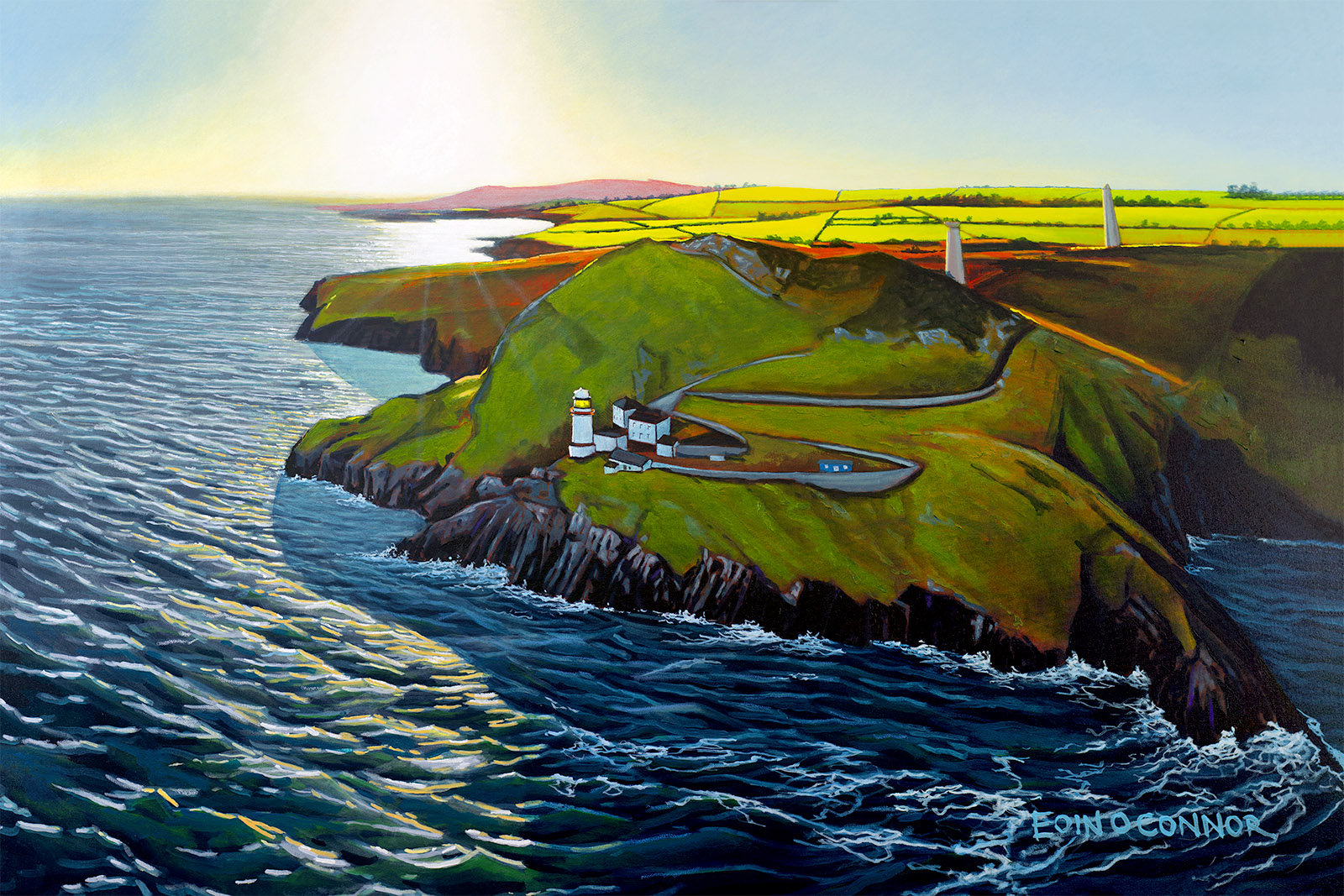 The Wicklow Coast, Wicklow Head Lighthouse. Limited Edition Prints